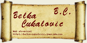 Belka Čukalović vizit kartica